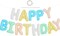 Light Colorful Happy Birthday Balloon Banner 16 Inch Mylar Foil Letters Birthday Sign Bunting for Girls Boys Kids & Adults Birthday Decorations and Party Supplies